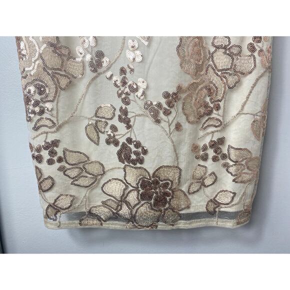 NWT ADRIANNA PAPELL DRESS 4 GOLD COCKTAIL PARTY FESTIVE HOLIDAYS - Picture 10 of 12